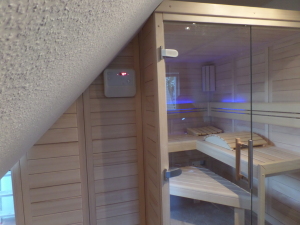 Kundenobjekt Sauna unter Dachschräge